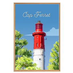 Image encadrée Cap ferret CEANOTHE l.65 x H.97 cm