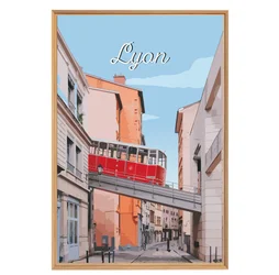 Image encadrée Lyon CEANOTHE l.65 x H.97 cm
