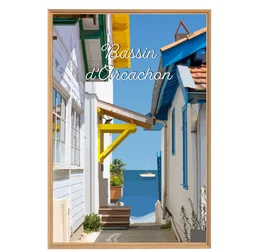 Image encadrée Rue colorée CEANOTHE l.65 x H.97 cm