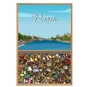 Image encadrée Pont des arts CEANOTHE l.65 x H.97 cm