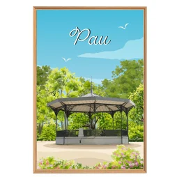 Image encadrée Jardin CEANOTHE l.65 x H.97 cm