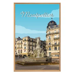 Image encadrée Montpellier CEANOTHE l.65 x H.97 cm
