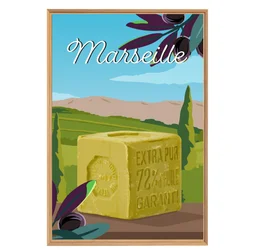 Image encadrée Marseille CEANOTHE l.65 x H.97 cm