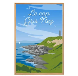 Image encadrée Cap gris CEANOTHE l.65 x H.97 cm