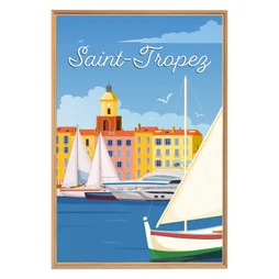 Image encadrée Saint Tropez, CEANOTHE l.66.2 x H.95.7 cm
