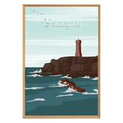 Image encadrée Phare, CEANOTHE l.65 x H.97 cm