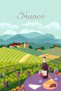 Toile imprimée Vignoble, CEANOTHE l.30 x H.45 cm