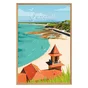 Image encadrée Plage Granville, CEANOTHE l.65 x H.97 cm