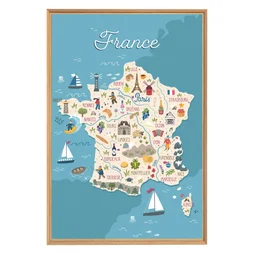 Image encadrée France, CEANOTHE l.65 x H.97 cm