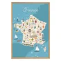 Image encadrée France, CEANOTHE l.65 x H.97 cm