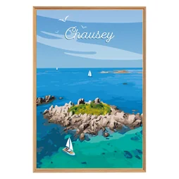 Image encadrée Chausey, CEANOTHE l.65 x H.97 cm