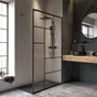 Paroi de douche à l'italienne verre transparent, Ep. 8 mm, l. 97/98.5 cm, Studio