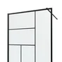 Paroi de douche à l'italienne verre transparent, Ep. 8 mm, l. 117/118.5 cm, Studio