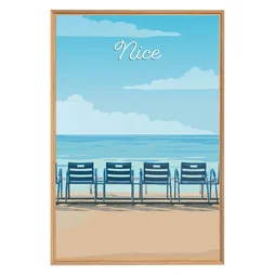 Image encadrée Nice chaises, CEANOTHE l.65 x H.97 cm