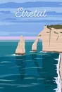 Toile imprimée Etretat, CEANOTHE l.30 x H.45 cm