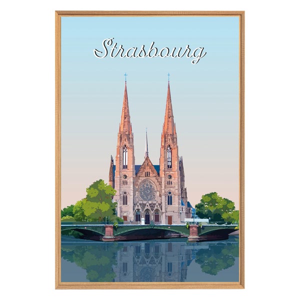 Image encadrée Strasbourg, CEANOTHE l.65 x H.97 cm