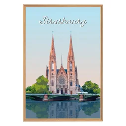 Image encadrée Strasbourg, CEANOTHE l.65 x H.97 cm