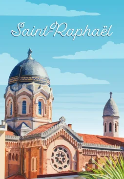 Toile imprimée Saint Raphael, CEANOTHE l.65 x H.45 cm