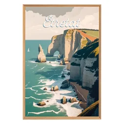 Image encadrée Etretat, CEANOTHE l.65 x H.97 cm