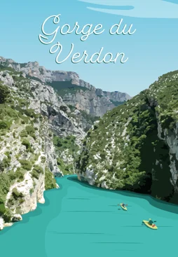 Toile imprimée Gorge Du Verdon, CEANOTHE l.65 x H.45 cm