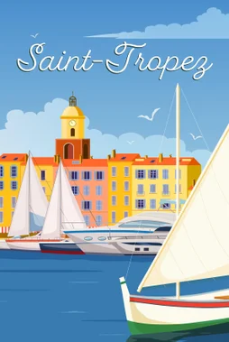 Toile imprimée Saint Tropez, CEANOTHE l.97 x H.65 cm