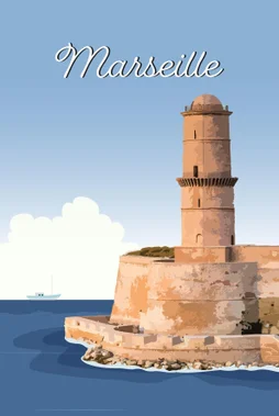 Toile imprimée Phare St Marie, CEANOTHE l.30 x H.45 cm