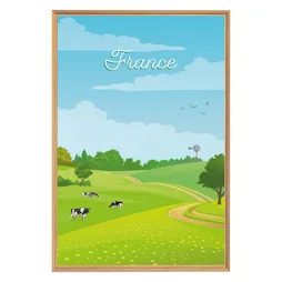 Image encadrée Prairie, CEANOTHE l.65 x H.97 cm