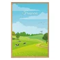 Image encadrée Prairie, CEANOTHE l.65 x H.97 cm