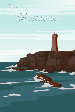 Toile imprimée Phare, CEANOTHE l.30 x H.45 cm