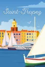 Toile imprimée Saint Tropez, CEANOTHE l.65 x H.45 cm