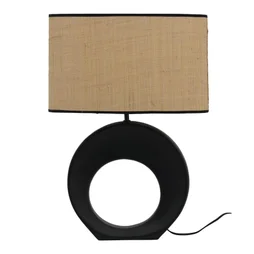 Lampe Anori, céramique, noir, H.60 cm, E27, SEYNAVE