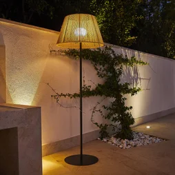 Lampadaire extérieur USB H. 170 cm, 900 Lumen, Raffy tall gris métal LUMISKY