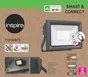 Projecteur à fixer extérieur Yonkers, LED intégrée, RGBW, 3000 lumens, connecté Enki, noir INSPIRE