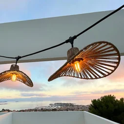 Guirlande extérieur Wavy, 7 ampoules E27 blanc chaud 700 Lumen, LUMISKY