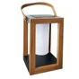 Lanterne solaire Seraphina, effet bois H. 31 cm, 40 Lumen, blanc chaud, LUMISKY