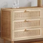 Rouleau de cannage rotin carreaux, beige, 40 cm x 50 cm