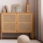 Rouleau de cannage rotin hexagones, beige, 30 cm x 100 cm