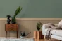 Papier peint intissé Soubassement tasseaux beige