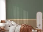 Papier peint intissé Soubassement tasseaux beige