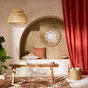 Rideau tamisant INSPIRE Kalpe 100% coton, 140 x 280 cm, lava 3 terracotta
