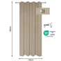 Rideau tamisant INSPIRE Kalpe 100% coton, 140 x 280 cm, trench 5 taupe