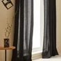 Rideau tamisant INSPIRE Kalpe 100% coton, 140 x 280 cm, noir