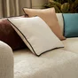 Coussin Kalpe, 100% coton, 45 x 45 cm, blanc, INSPIRE