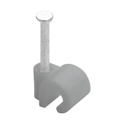 Lot de 100 attaches-fils, diamètre de 4 à 7 mm, L. 20 mm, gris