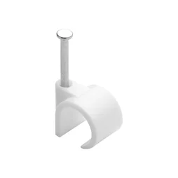Lot de 50 attache-fils, diamètre de 12 à 16 mm, L. 33 mm, blanc