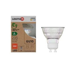 Ampoule led reflecteur gu10 2w=35w 235lm 36d 4000k classe a LEXMAN