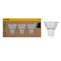 Ampoule led reflecteur gu10 2,5w=50w 450lm 100d 2700k classe a lot de 3 LEXMAN