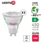 Ampoule led reflecteur gu10 2,5w=50w 450lm 100d 4000k classe a lot de 3 LEXMAN