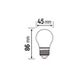 Ampoule led spherique e27 3,8w=60w 806lm depolie 2700k classe a lot de 3 LEXMAN
