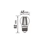 Ampoule led spherique e27 3w=40w 470lm claire 4000k classe a LEXMAN
